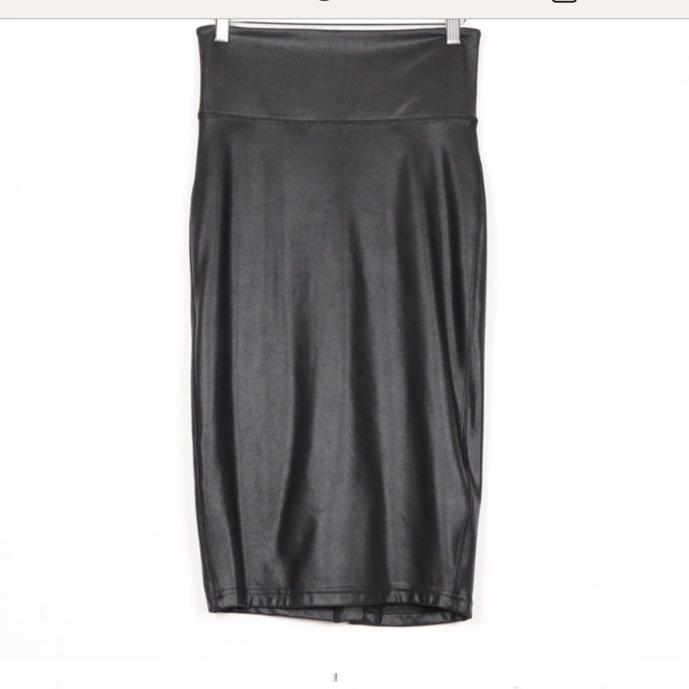 Spanx Faux Leather Pencil Skirt